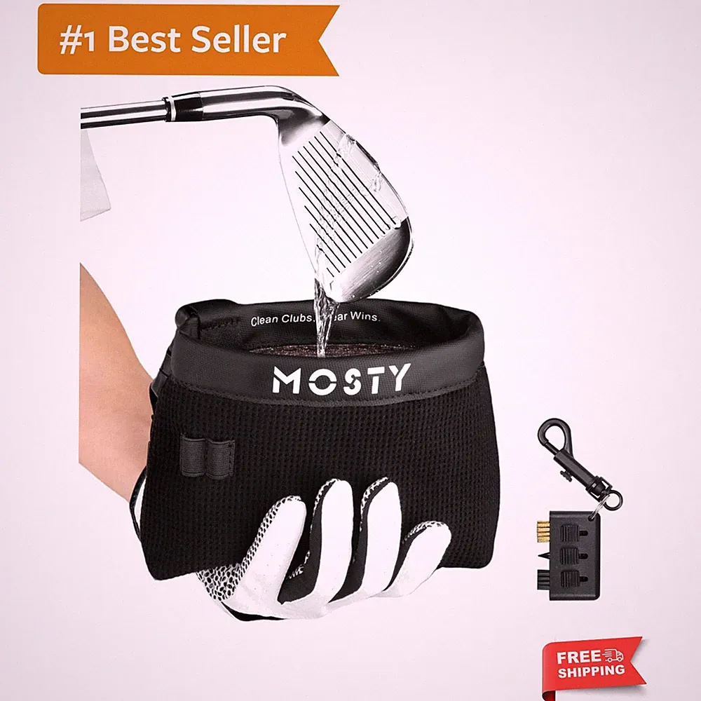 Golf Club & Ball Cleaner Bag,Durable Golf Club Cleaning Kit and Ball Washer P...