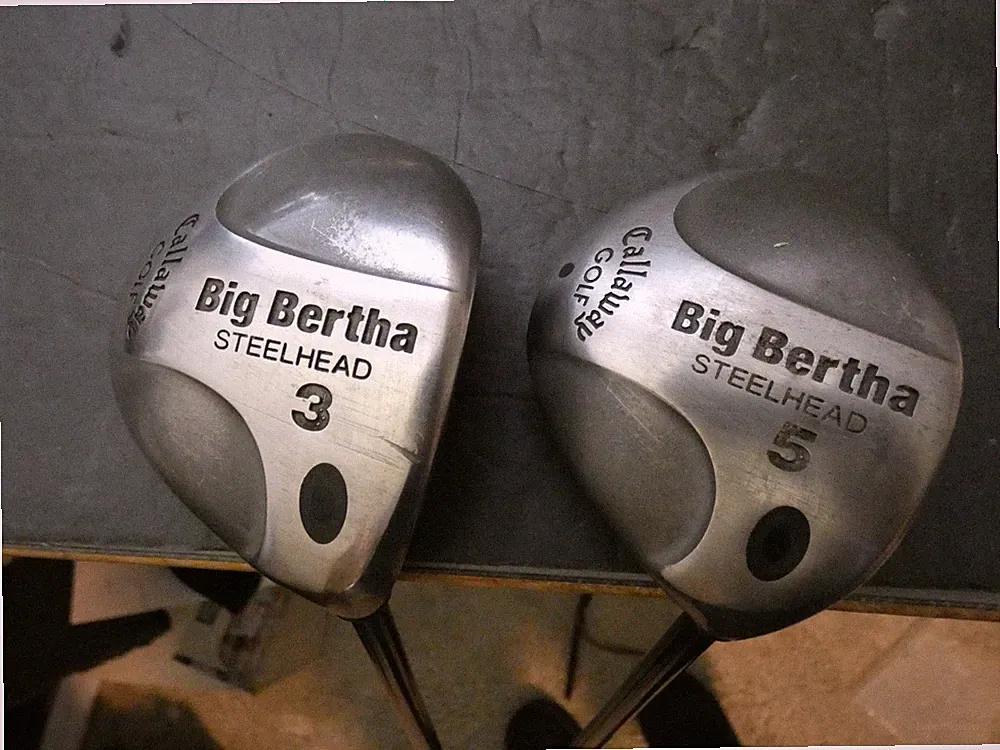 GOLF CLUB CALLAWAY BIG BERTHA STEELHEAD FAIRWAY WOODS 3 & 5 REGULAR FLEX