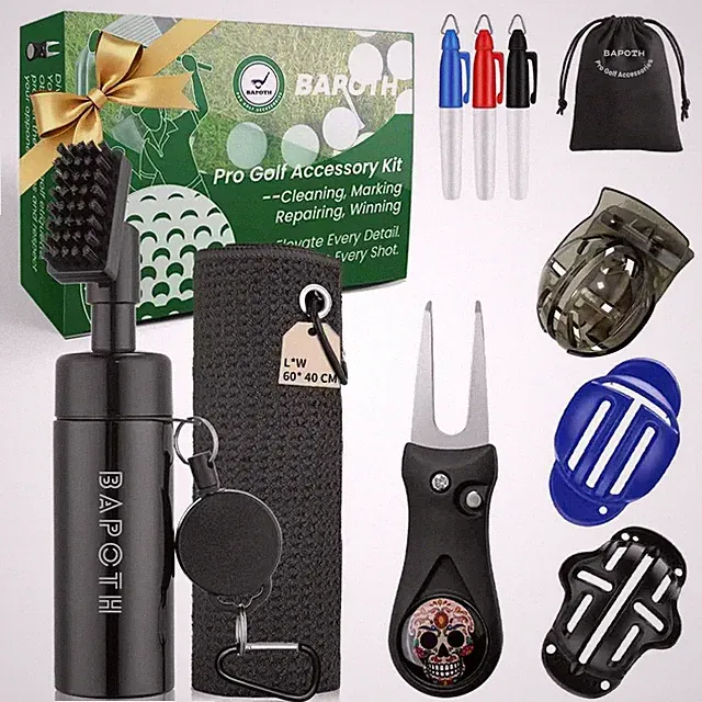 Golf Club Cleaner Set, 5oz Squeeze Water Brush, Microfiber Towel | Leak-proof