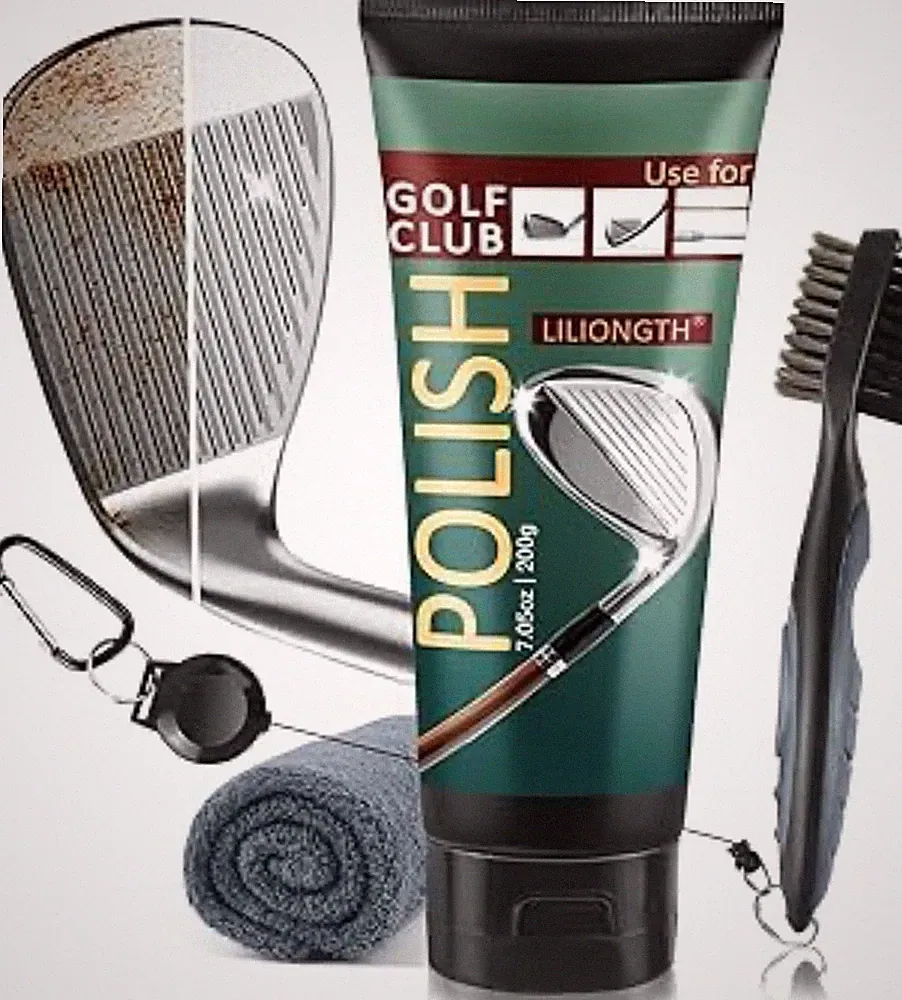 Golf Club Cleaning Kit 3-in-1 with Golf Club Cleaner Brush, Towel and 200g