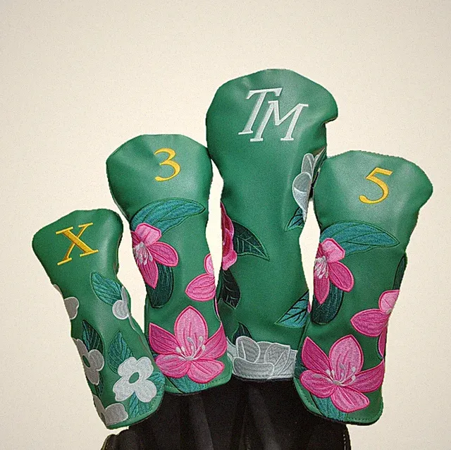 Golf Club Cover Masters Flower Style Wooden Mixed Pusher Protective Cover 135X