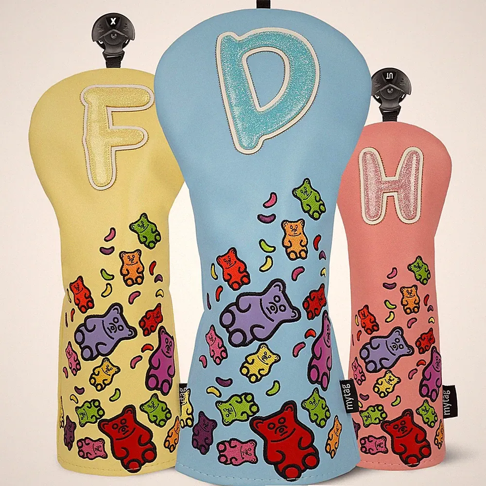 Golf Club Covers Gummy Bears Pattern for Kids Youth Girls Boys Set (D F H)