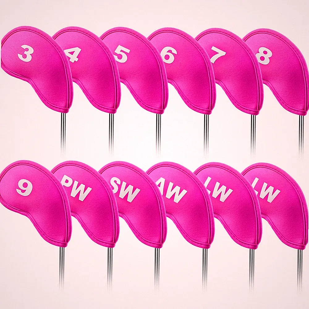 Golf Club Covers Set Neoprene Protector for Irons Value 12 Pack, Headcover Nu...