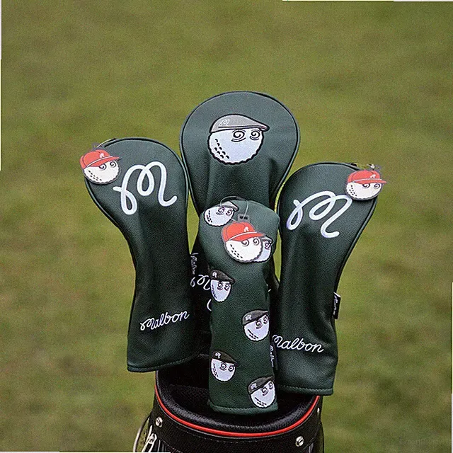 Golf Club Green White Headcover Letter Embroidery Malbon Driver Wood Cover 135UT