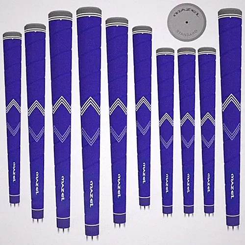 Golf Club Grips for Men - 10 Pack - Midsize Blue,10 Grips With Thread Pattern