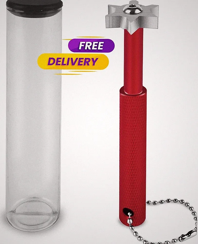 Golf Club Groove Sharpener 6 Heads Re-Grooving Tool Cleaner Backspin Control Red