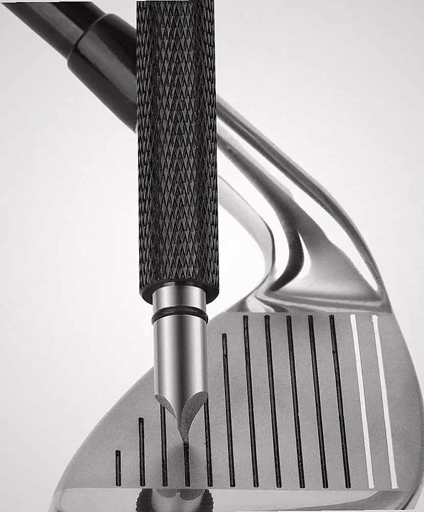 Golf Club Groove Sharpener, Re-Grooving Tool and Cleaner for Wedges & Irons