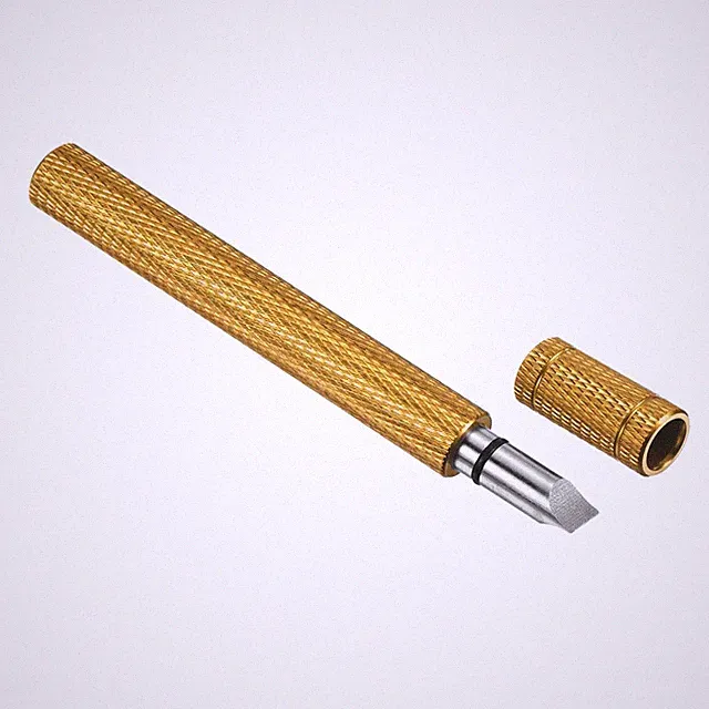 Golf Club Groove Sharpener Square Re-Grooving Tool Golf Club Cleaning Gold