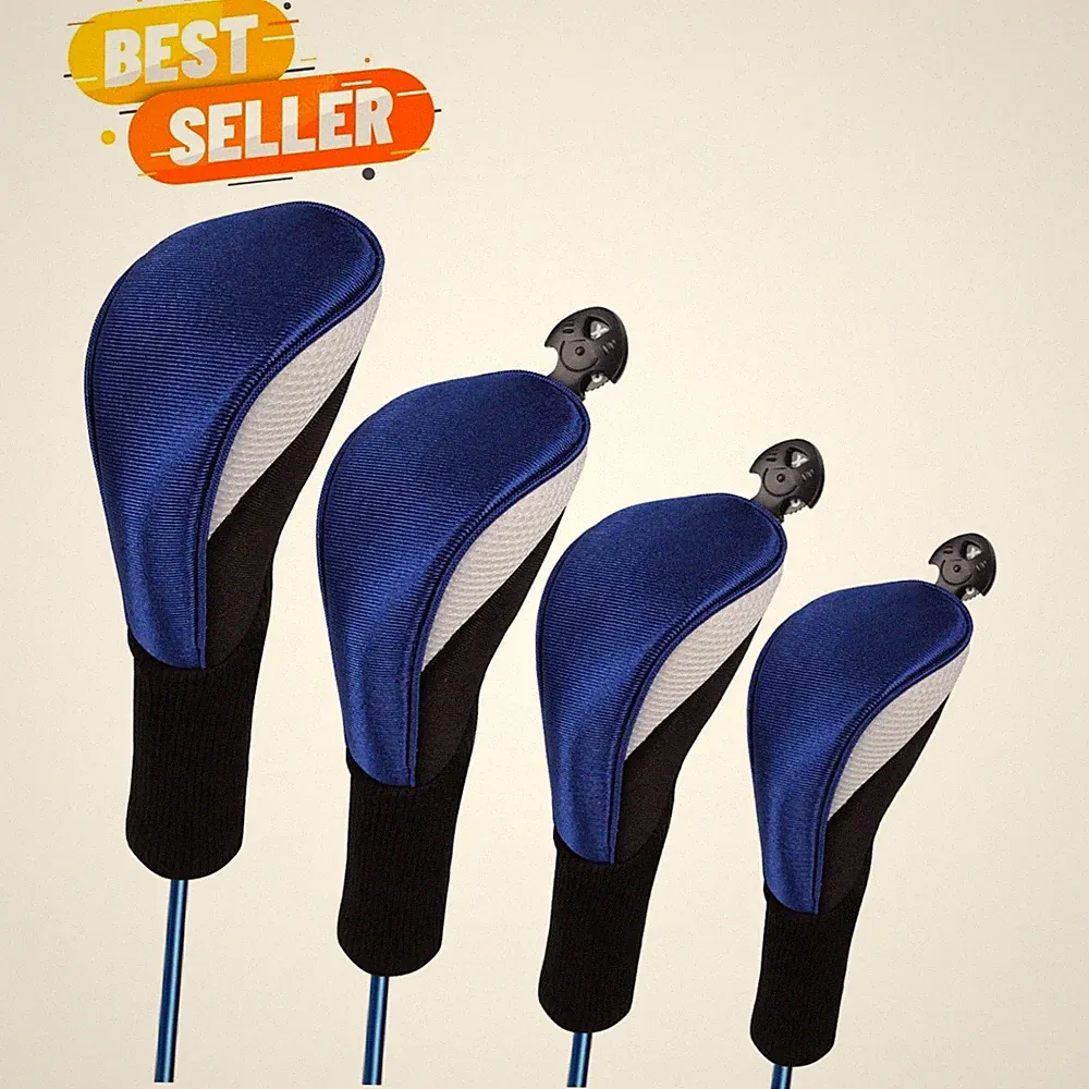 Golf Club Head Covers for Fairway Woods Driver Hybrids, 4Pcs Long Neck Mesh G...