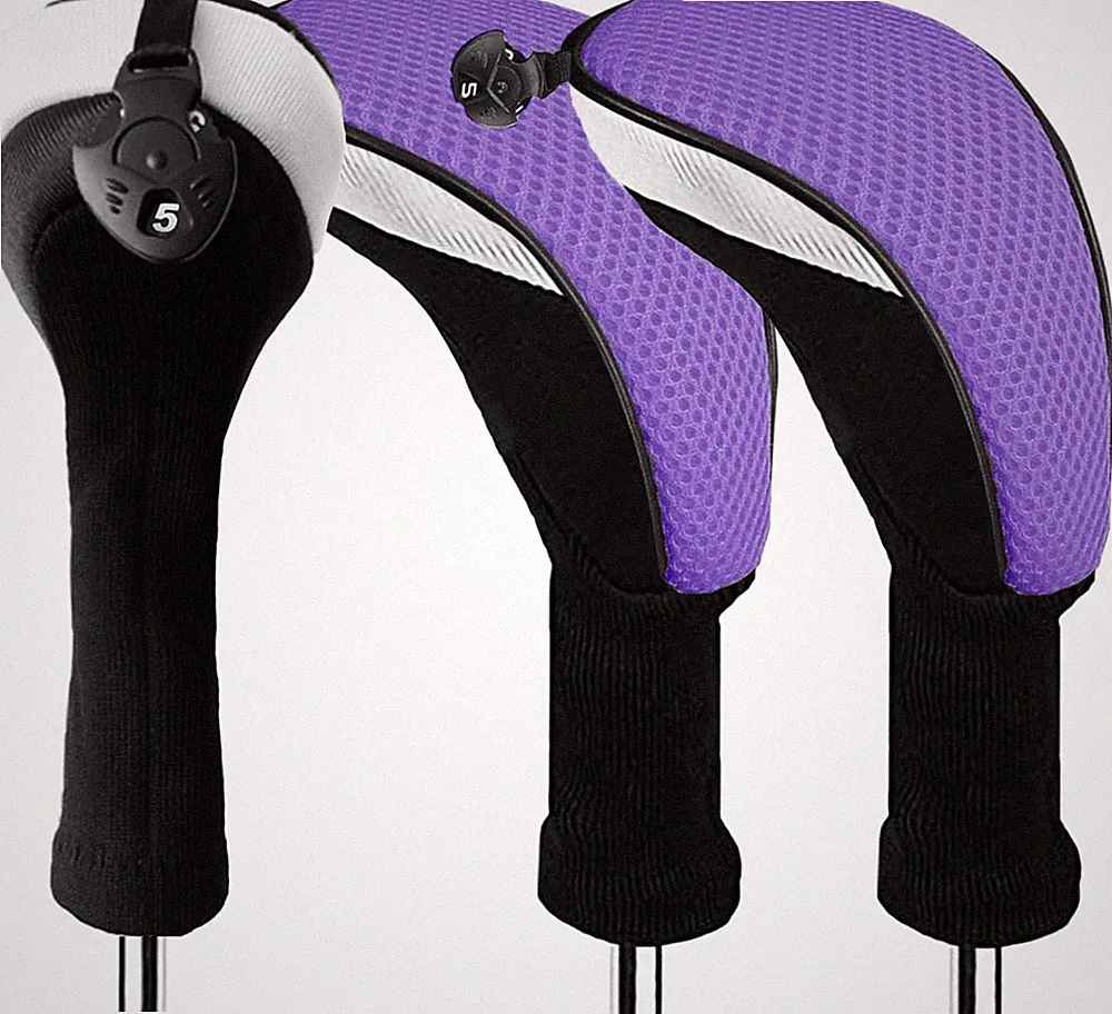 Golf Club Head Covers for Woods and Driver Hybrids Fairway Value Pack Protective