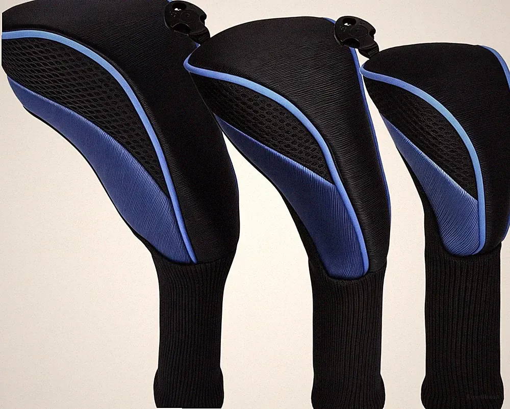 Golf Club Head Covers Set (3 Pieces) for Fairway Woods, Driver, and Hybrids -...