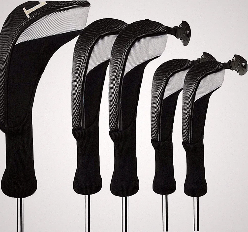 Golf Club Head Covers Woods Driver Fairway Hybrid 5 Pack,Headcovers 1 3 5 7 X