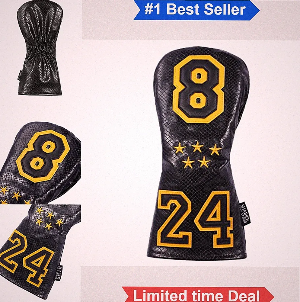 Golf Club Headcover Driver Cover PU Leather Waterproof Fleece Lining Number 8