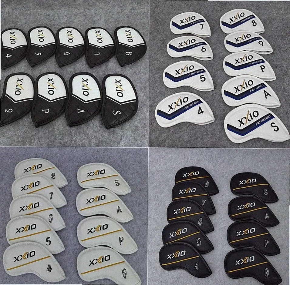 Golf Club Iron 4-9-PAS Head Cover XXIO Classic Square Yellow Line 9 Pieces Set