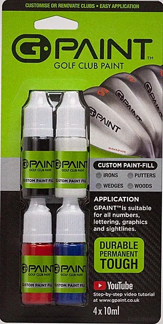Golf Club Paint - Touch Up, Fill in, Customize or Renovate Your Clubs - 4 Pack o