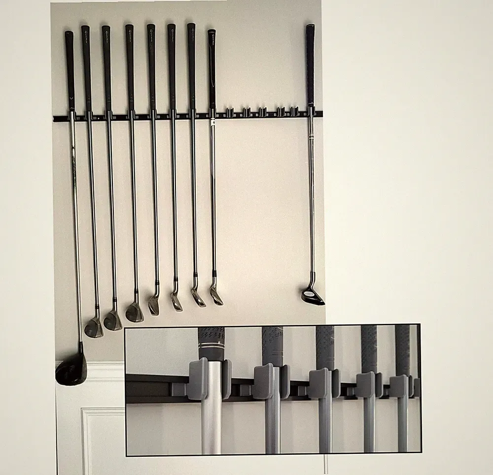 Golf club rack. 16 Golf club display. Golf club holder. With Aluminum Track