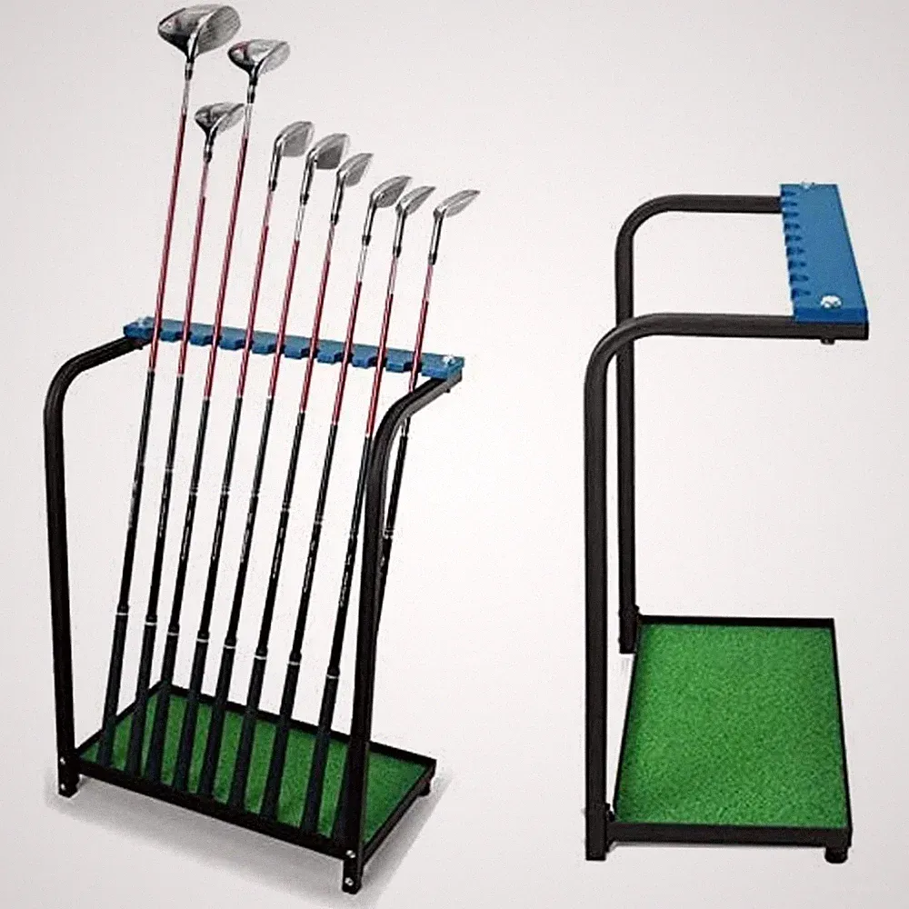 Golf Club Rack Stand 9 Clubs Golf Club Storage Organizer Display Holder Shelf...