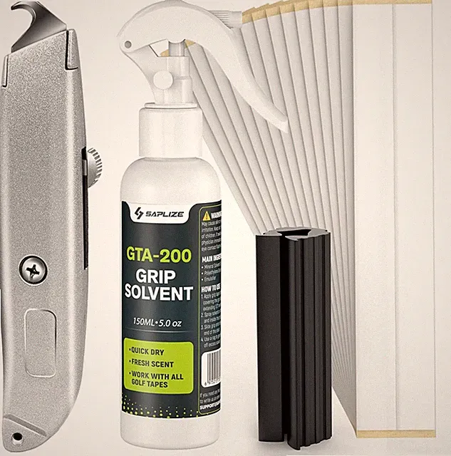 Golf Club Regripping Kit, Golf Grip Replacement Kit with Tape, Solvent and Hook