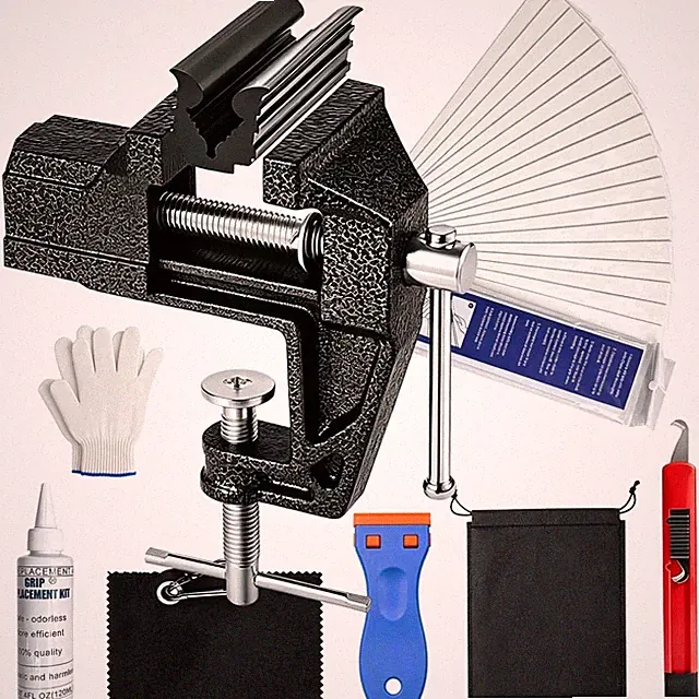 Golf Club Regripping Kit With Vise Clamp Grip Solvent And Repair Tools