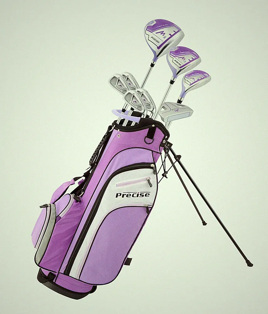 Golf Club Set 12x Driver 3 Wood Hybrid Irons Purple Tall Ladies M3 7-9 Precise