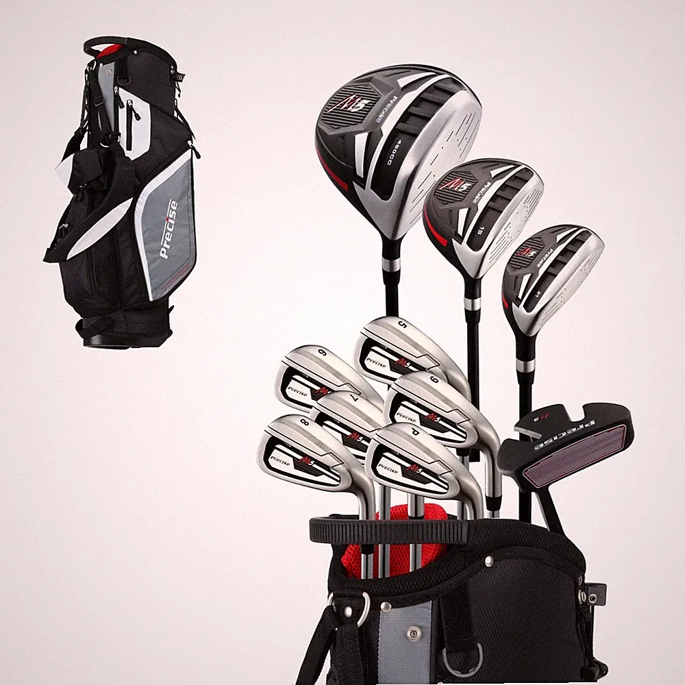 Golf Club Set 14 Piece Left Hand Short -1 Driver Irons Putter Precise M5 5-PW