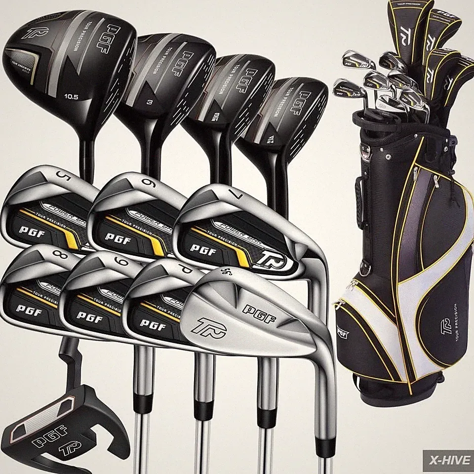 PGF Golf Club Set 17 Piece Complete Package Men Right Hand Regular