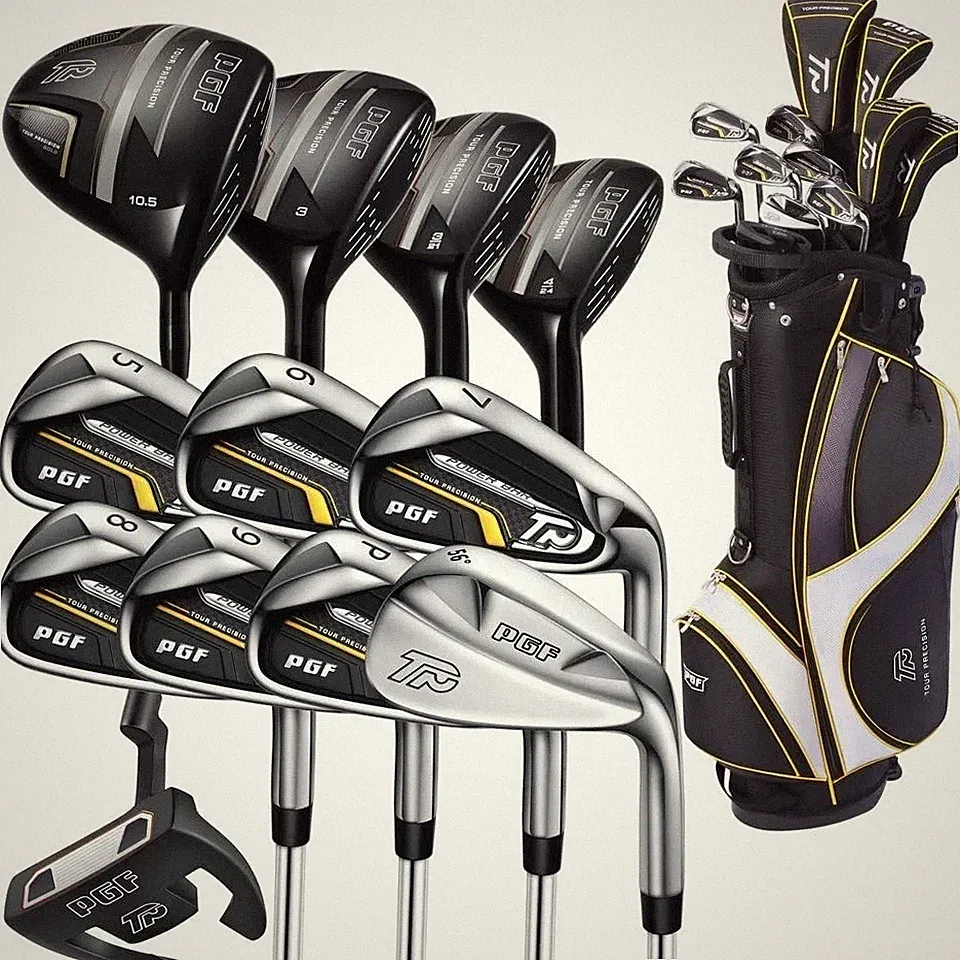 Golf Club Set 17 Piece Complete Package Men Right Hand Regular PGF Gold Mens