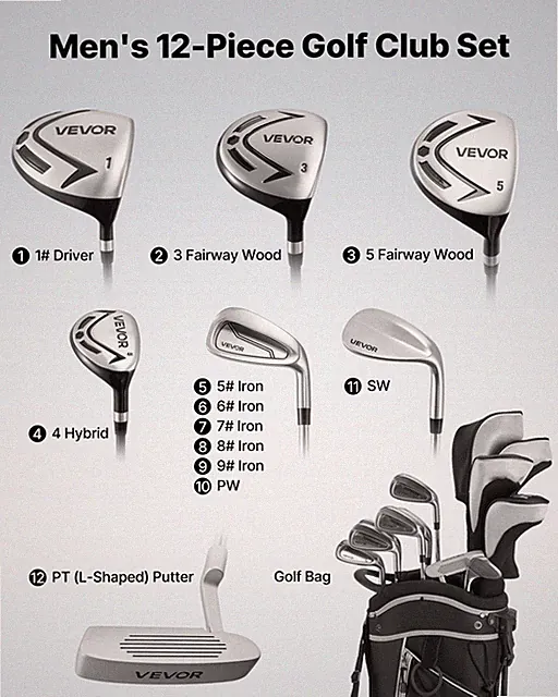 Golf Club Set Black