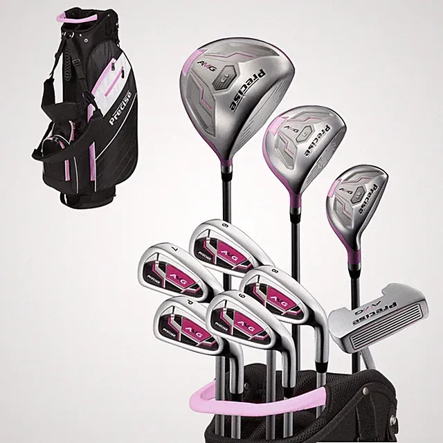 Golf Club Set Petite Size 12 Piece Driver Irons Putter Bag Pink Precise Womens