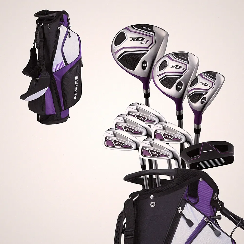 Golf Club Set Womens Right Hand Regular Purple Driver Irons Putter Bag 6-PW Full