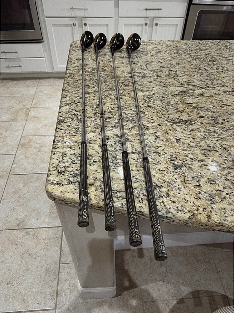 Golf Clubs Jack Burke Woods 1,3,4,5 True Temper Jet Step R Shaft RH Frank Hickey