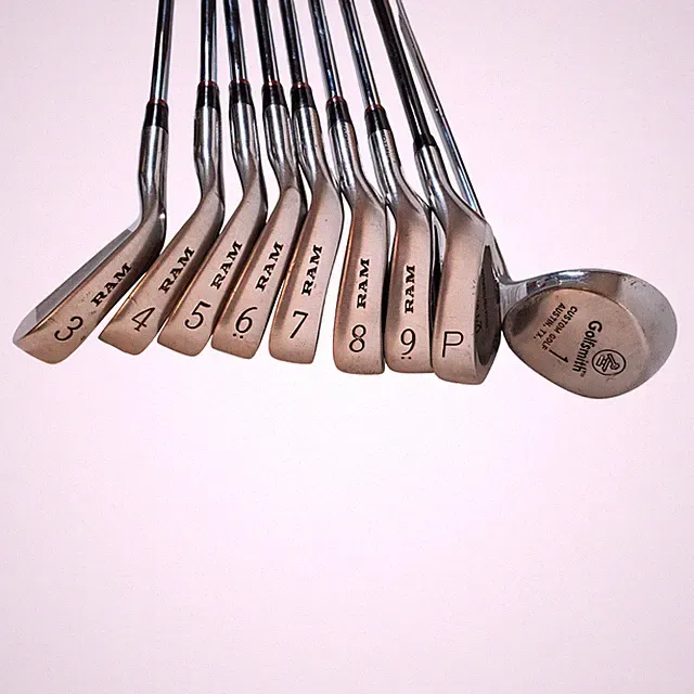 Golf Clubs - Ram FX Irons 3, 4, 5, 6, 7, 8, 9 - Vulcan PW - Golfsmith 1 Driver