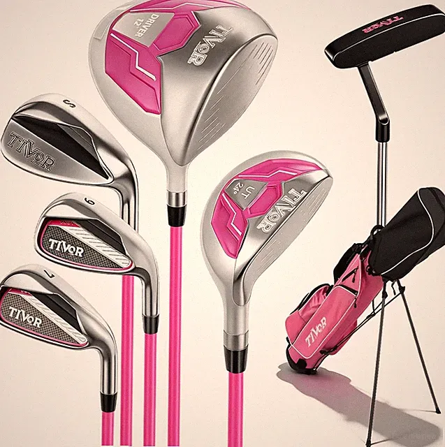 Golf Clubs Set 7-Piece Complete Set with Driver Hybrid 7 Iron 9 Iron Sand Wedge