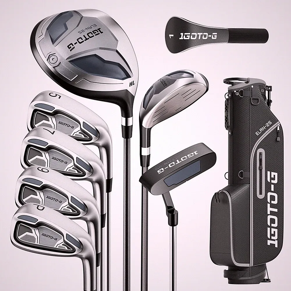 Golf Clubs Set 9 Piece Right Handed Complete Men s Bag Stand 1GoTo-G