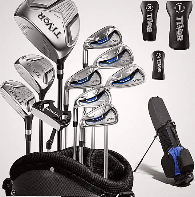 Golf Clubs Set Complete 14-Piece with Driver Fairway Hybrid Irons Putter Stand B