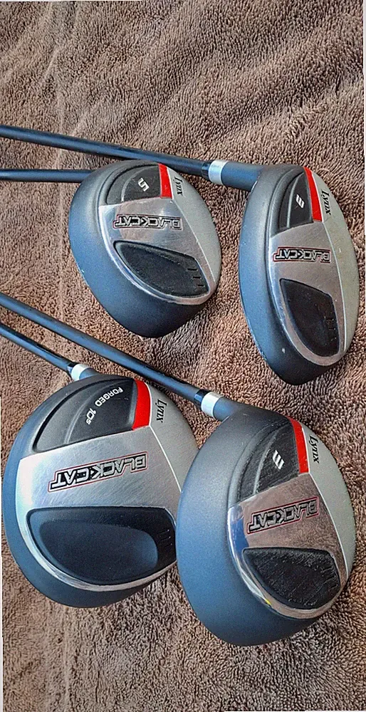 golf clubs set LYNX BLACKCAT left h driver 10.5 woods 3 5 hybrid 3 graphite R...