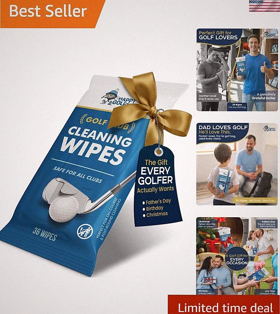 Golf Gifts for Men | Golf Club Cleaning Wipes 36 Pack