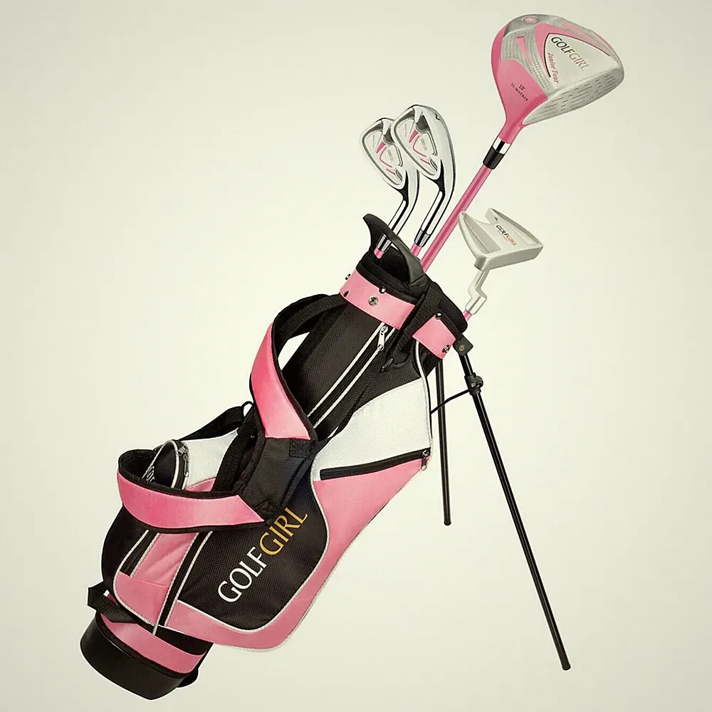 Golf Girl Junior Girls Golf Set V3 with Pink Clubs and Bag, Right Hand