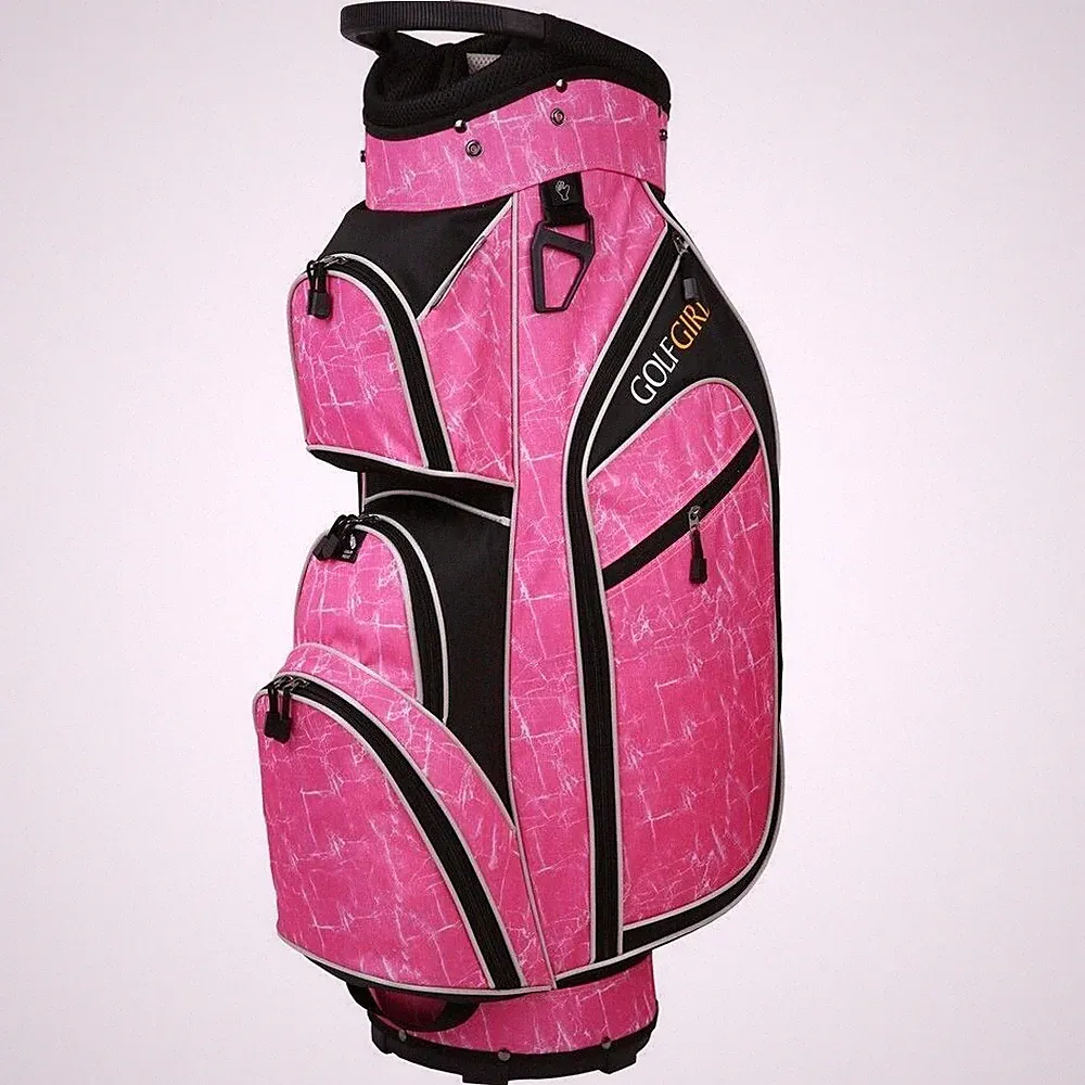 Golf Girl Ladies 14-Way Cart Bag - Pink - Lightweight Golf Club Organizer