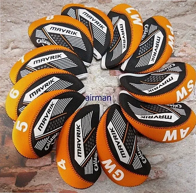 Golf Iron Club Your Own Callaway MAVRIK Cover Orange & Black Color 11 P One Set