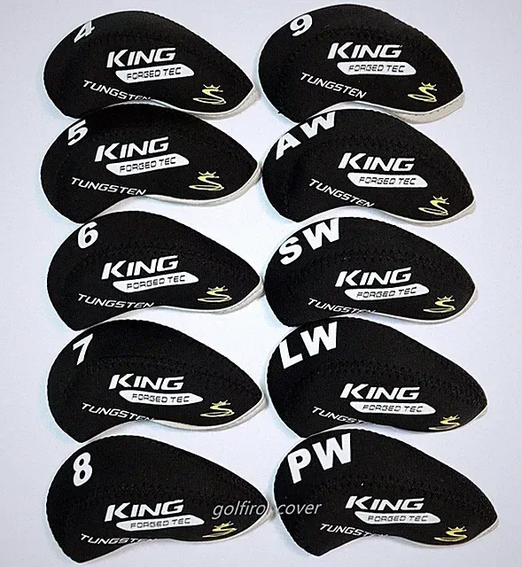 Cobra Forged Tec Golf Iron Head Cover Black 10 Piece