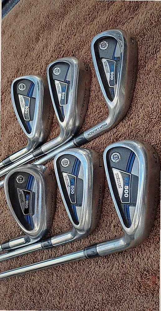 Golf irons set ADAMS GT500 6 clubs right hand R regular flex original grips very