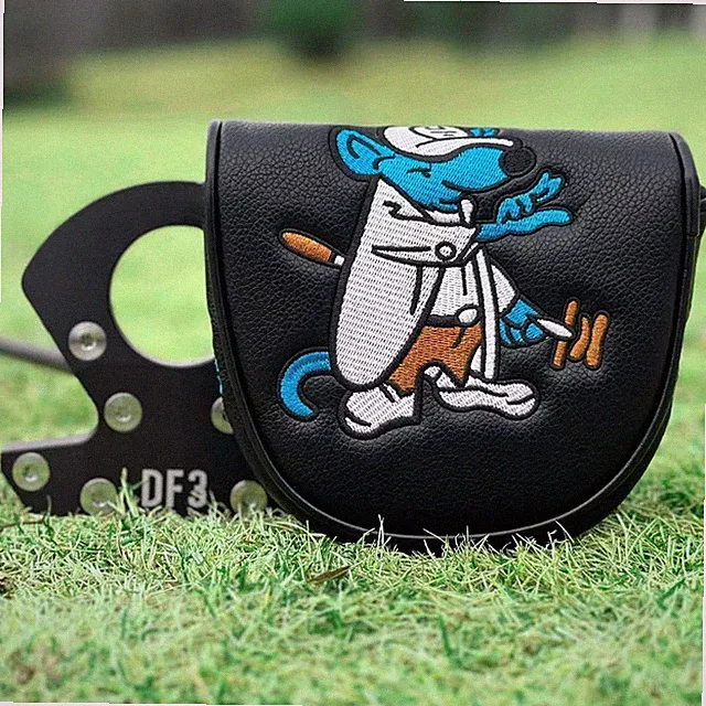 Golf Mallet Putter Cover LA DF3 Center Shafted Magnetic Closure Protective Cover
