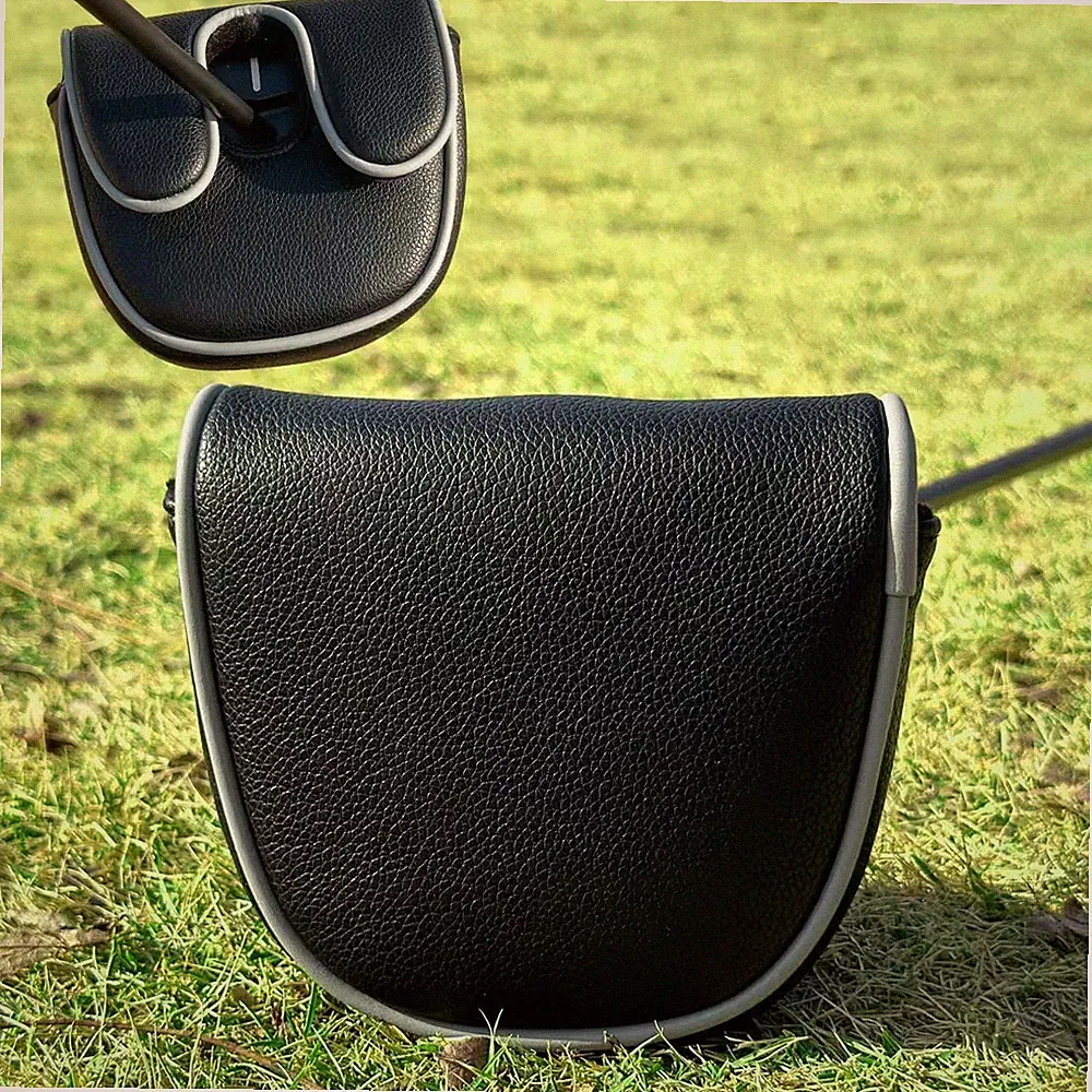 Golf Mallet Putter Cover LAB DF3 Center Shafted Magnetic Closure Black Cover