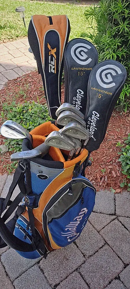 Golf men's set 11 clubs RH CLEVELAND SPORT OS LYNX PARALLAX regular flex RIGHT H