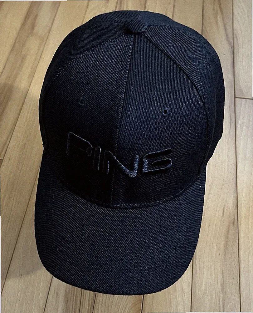 Golf PING Embroidered Symbol Baseball Cap(Black)Hat Men Women Outdoor Sports.