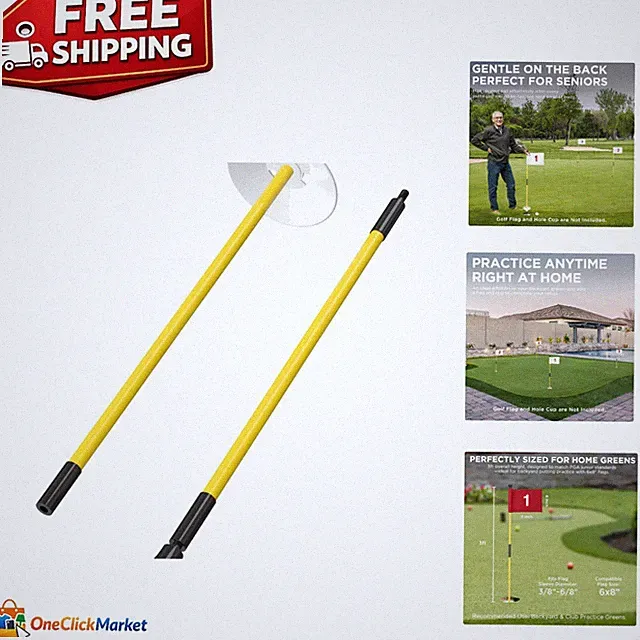 Golf Practice Flagstick - Portable 3FT/6FT Design with Easy Assembly Connector