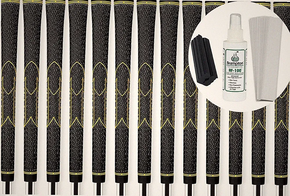 Golf Pride V-55 Cord Golf Club Grips - Standard Size - Set of 13 with Grip Kit!