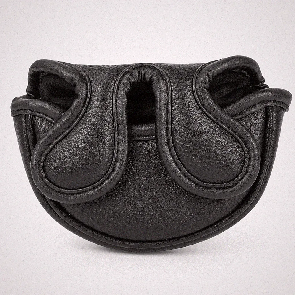 Golf Putter Cover Leather Small Mid-Size Center Shafted Mallet Putter Cover Head
