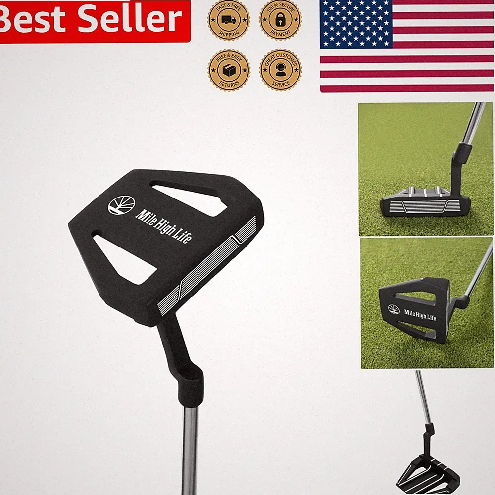 Golf Putter for Men Matte Black Rubber Grip 35 Inch Right